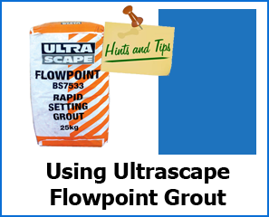 how to use ultrascape flowpoint grout