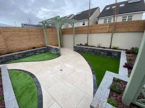 A variety of landscape projects using stone & chippings