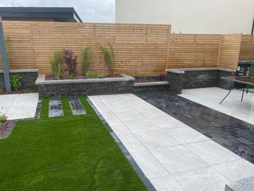 A variety of landscape projects using stone & chippings